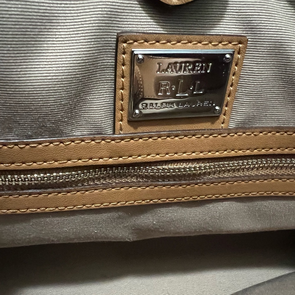Ralph Lauren Tan Leather Tote Bag Women’s - Picture 5 of 10